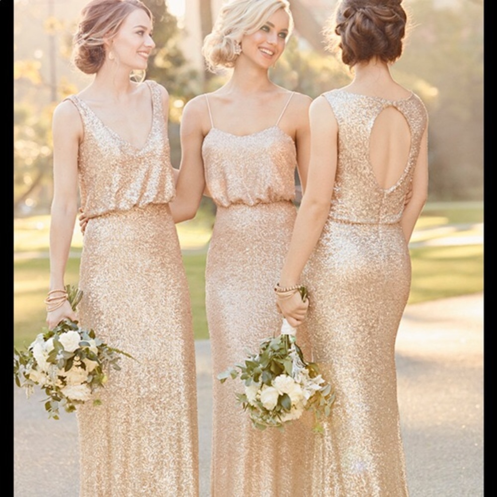 Sorella Vita Gold Sequin Dress.